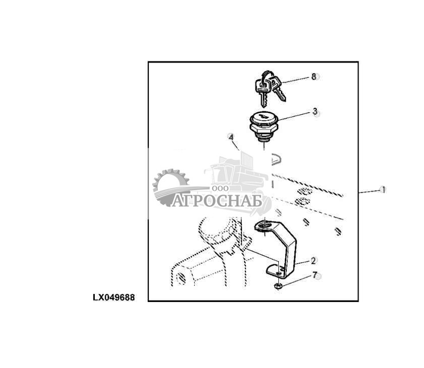 КОМПЛЕКТ ДЛЯ БЛОКИРОВКИ МАСЛОНАЛИВНОЙ ГОРЛОВИНЫ ТРАНСМИССИИ 